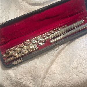 Silver Flute with Case